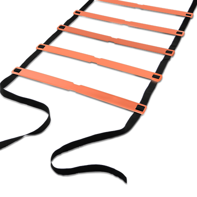 ROCKIT agility step ladder 15ft in size. Orange steps and black outer material