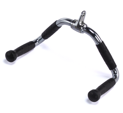ROCKIT Multi - exercise silver bar with black rubber handles