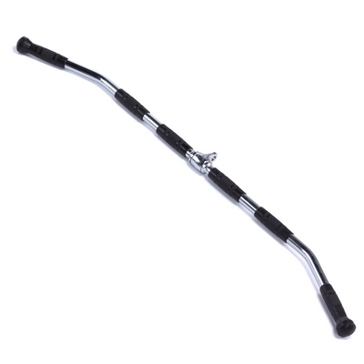 ROCKIT 48' lat bar in silver with black rubber handles